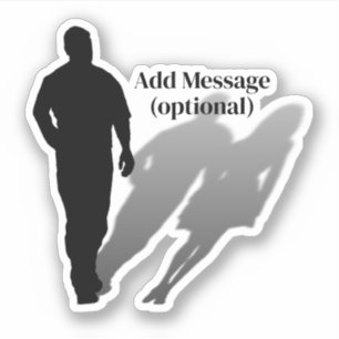 Man mist vrouw silhouet sticker