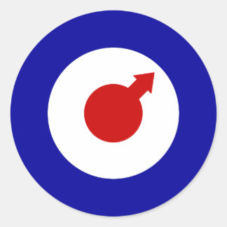 Man Mod Ronde Sticker