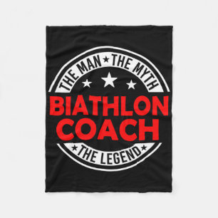 Man Myth Biathlon Coach Legende Funny Biathlon Coa Fleece Deken