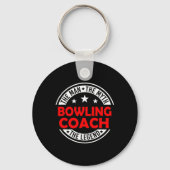 Man Myth Bowling Coach Legend Funny Bowling Coach Sleutelhanger (Voorkant)
