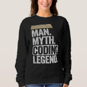 Man Myth Codering Legend Coder Pap Geek Computer P Trui (Voorkant)
