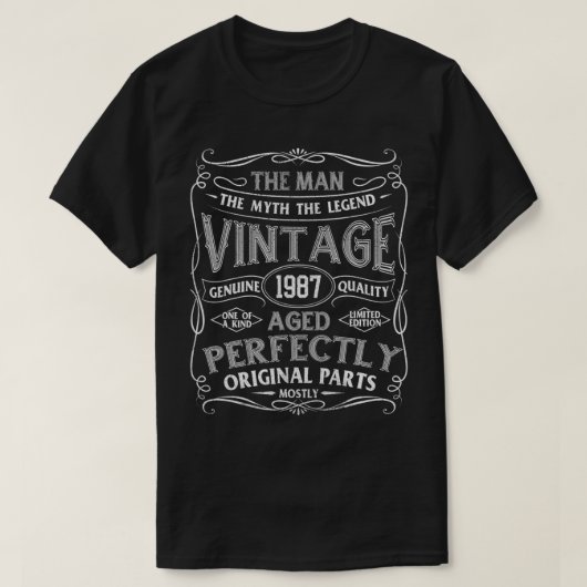 Man Myth Legend 1987 geboortejaar T-shirt (Design voorkant)