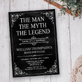 Man Myth Legend Black Surprise 80ste verjaardag Kaart