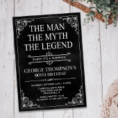 Man Myth Legend Black Surprise 90ste verjaardag Kaart