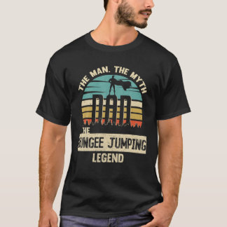Man Myth Legend Dad Bungee Jumping T-shirt