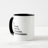 Man Myth Legend Funny Gepersonaliseerd Coffee Mok (Voorkant links)