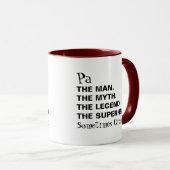 Man Myth Legend Funny Pa Coffee Mug (Devant droit)