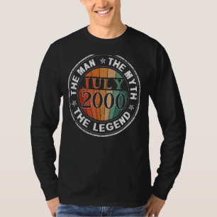 Man Myth Legend juli 2000 22e Verjaardag 22 jaar T-shirt