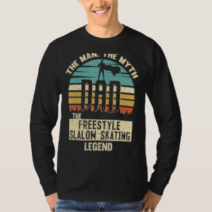 Man Myth Legend Papa Freestyle slalom schaatsen T-shirt