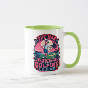 Man Mythe Golf Legende Flamingo Golfers Humor Mok