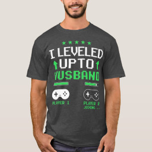 Man Nieuwgetrouwd Bruidegom Grappige Videospel Lie T-shirt