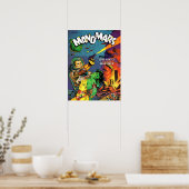 MAN O' MARS Cool Comic Book Hoesje Art Poster (Keuken)