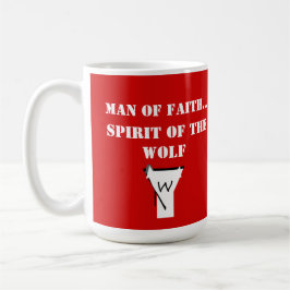 Man of Faith ...Spirit of The Wolf SHIRT Koffiemok