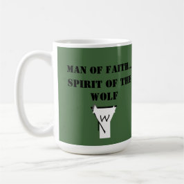 Man of Faith ...Spirit of The Wolf SHIRT Koffiemok