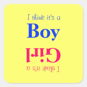 Man of Girl Baby Gender onthulling Game Sticker