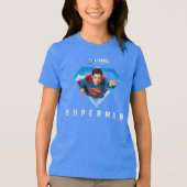 Man of Steel in Flight Tri-Blend Shirt (Voorkant)