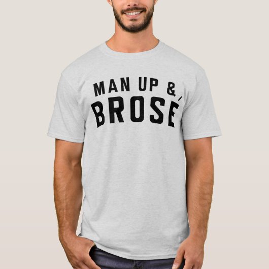 Man omhoog en brose t-shirt (Voorkant)