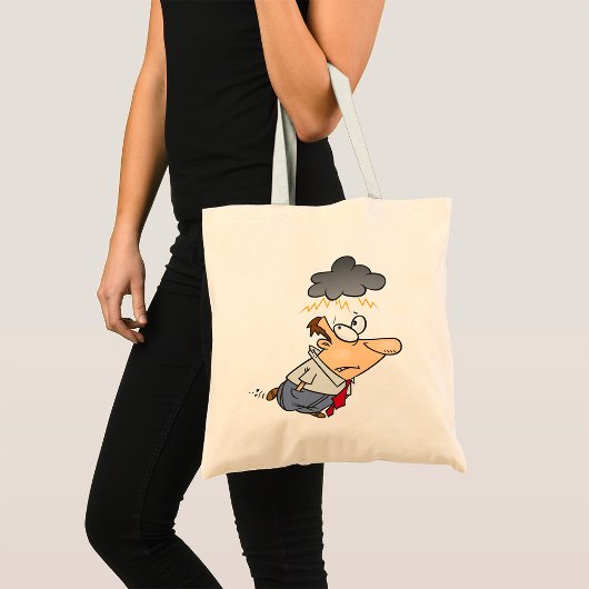 Man onder een cloud tote bag