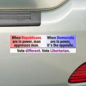 Man onderdrukt Man Bumpersticker (Op auto)