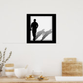 Man Ontbrekend Man Silhouette Poster (Keuken)