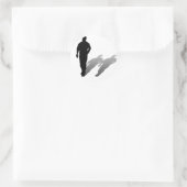 Man Ontbrekend Man Silhouette Ronde Sticker (Tas)
