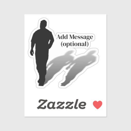 Man Ontbrekend Man Silhouette Sticker (Vel)