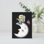 Man op de maan briefkaart (Staand voorkant)