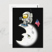 Man op de maan briefkaart (Voorkant / Achterkant)