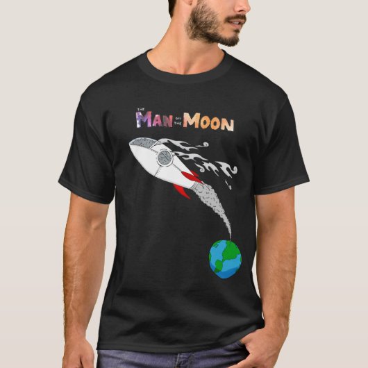 Man op de maan t-shirt (Voorkant)