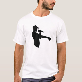 Man op de microfoon t-shirt