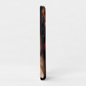 Man op een Bearskin vloerkleed Case-Mate iPhone Case (Achterkant/links)
