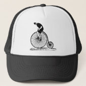 Man op een Penny Farthing - Black Trucker Pet (Voorkant)