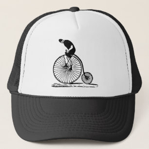 Man op een Penny Farthing - Black Trucker Pet