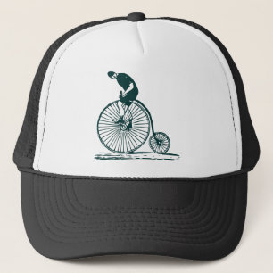 Man op een Penny Farthing - Donkergroen Trucker Pet