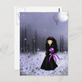 man op het maan briefkaart (Voorkant / Achterkant)