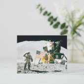 Man op maan briefkaart (Staand voorkant)