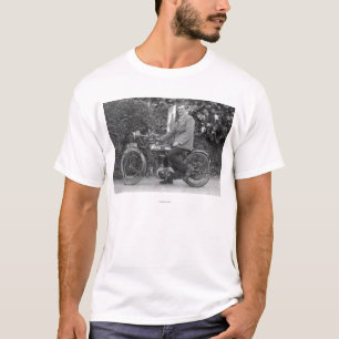 Man op Old B.S.A. Motorfiets T-shirt