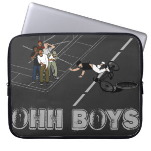 Man op snijkuismat OHH BOYS Crack Up Laptop Sleeve