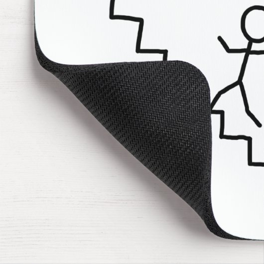 man op trap mousepad : " een stap voor een " muismat (Hoek)