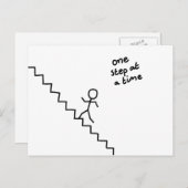 man op trappen briefkaart (Voorkant / Achterkant)