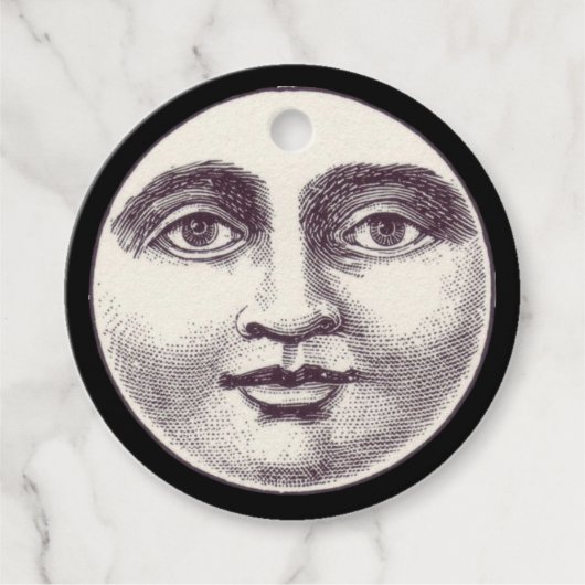  man op volle maan bedankjes labels (Voorkant)