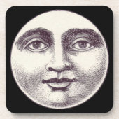  man op volle maan bier onderzetter (Voorkant)