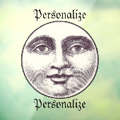 man op volle maan raamsticker (Vel 3)