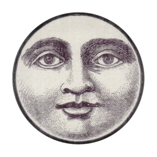 man op volle maan snijplank (Voorkant)