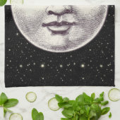 man op volle maan theedoek (Gevouwen)