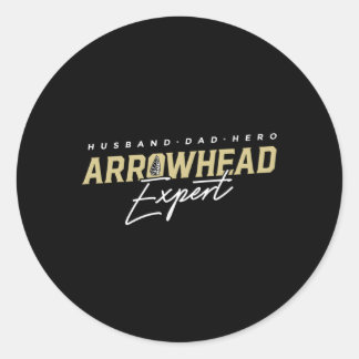 Man Papa Arrowhead Expert Hero Arrowhead Collectie Ronde Sticker