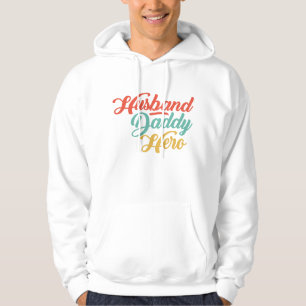 Man, papa, held hoodie