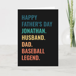 Man Papa Honkbal Legend Custom Vaderdag Feestdagen Kaart