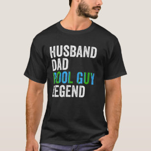 Man Papa Pool Guy Legend Funny Mannen T Shirt