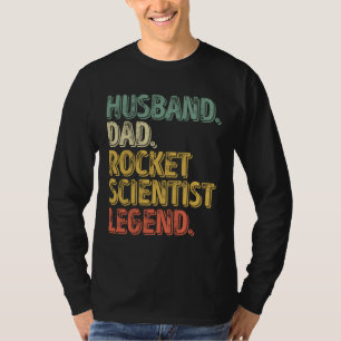 Man Papa Raket Wetenschapper Legende Grappige Vade T-shirt